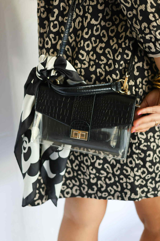 Black Croc Game Day Bag